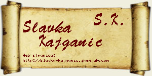Slavka Kajganić vizit kartica